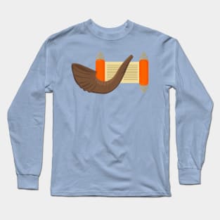 Yom Kippur Rosh Hashanah Torah Shofar Long Sleeve T-Shirt